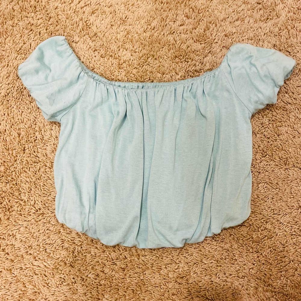 Light Blue Summer Crop Top